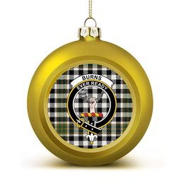 ScotsTee Shop Scottish Burns Check Modern Crest Tartan Christmas Ball Ornament