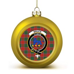 ScotsTee Shop Scottish Bruce New Ancient Crest Tartan Christmas Ball Ornament