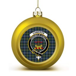 ScotsTee Shop Scottish Cameron of Erracht Ancient Crest Tartan Christmas Ball Ornament
