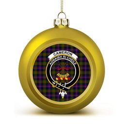 ScotsTee Shop Scottish Cameron of Erracht Modern Crest Tartan Christmas Ball Ornament