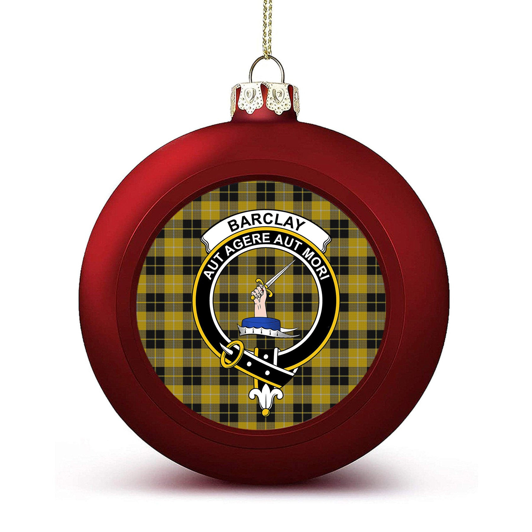 ScotsTee Shop Scottish Barclay Dress Crest Tartan Christmas Ball Ornament