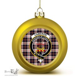 ScotsTee Shop Scottish Cameron of Erracht Dress Modern Crest Tartan Christmas Ball Ornament