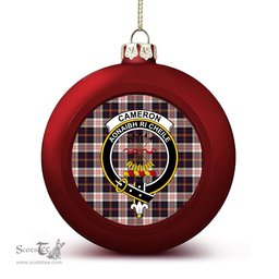 ScotsTee Shop Scottish Cameron of Erracht Dress Modern Crest Tartan Christmas Ball Ornament