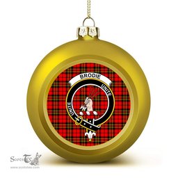 ScotsTee Shop Scottish Brodie Modern Crest Tartan Christmas Ball Ornament