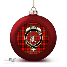 ScotsTee Shop Scottish Brodie Modern Crest Tartan Christmas Ball Ornament