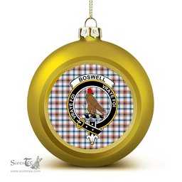 ScotsTee Shop Scottish Boswell Dress Ancient Crest Tartan Christmas Ball Ornament
