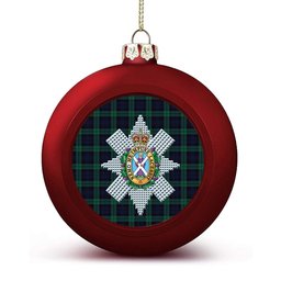 ScotsTee Shop Scottish Black Watch Modern Clan Crest Tartan Christmas Ball Ornament