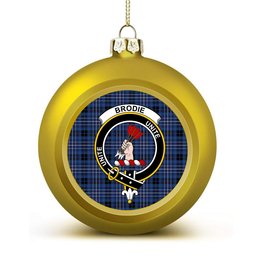 ScotsTee Shop Scottish Brodie Countryfare Modern Crest Tartan Christmas Ball Ornament