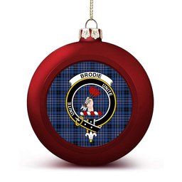 ScotsTee Shop Scottish Brodie Countryfare Modern Crest Tartan Christmas Ball Ornament