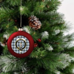 ScotsTee Shop Scottish Bell of the Borders Ancient Crest Tartan Christmas Ball Ornament