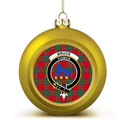 ScotsTee Shop Scottish Bruce New Modern Crest Tartan Christmas Ball Ornament