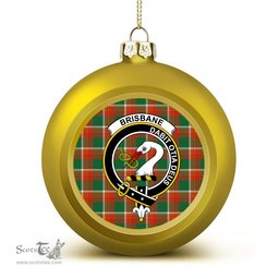 ScotsTee Shop Scottish Brisbane Ancient Crest Tartan Christmas Ball Ornament