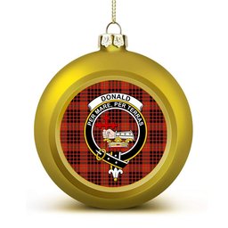 ScotsTee Shop Scottish Donald of Ardnamurchan Ancient Crest Tartan Christmas Ball Ornament