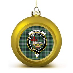 ScotsTee Shop Scottish Donald Lord of the Isles Hunting Modern Crest Tartan Christmas Ball Ornament
