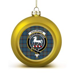 ScotsTee Shop Scottish Cochrane Hunting Modern Crest Tartan Christmas Ball Ornament