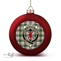 ScotsTee Shop Scottish Crawford Arisaid Dance Ancient Crest Tartan Christmas Ball Ornament
