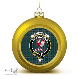 ScotsTee Shop Scottish Cockburn Modern Crest Tartan Christmas Ball Ornament