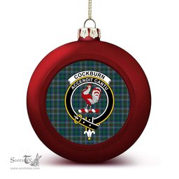 ScotsTee Shop Scottish Cockburn Modern Crest Tartan Christmas Ball Ornament