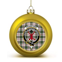ScotsTee Shop Scottish Crawford Arisaid Dance Modern Crest Tartan Christmas Ball Ornament