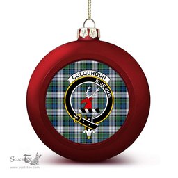 ScotsTee Shop Scottish Colquhoun Dress Ancient Crest Tartan Christmas Ball Ornament