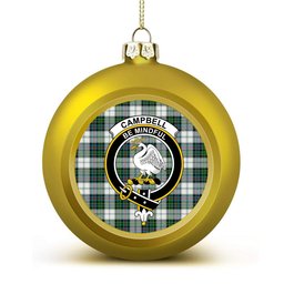 ScotsTee Shop Scottish Campbell of Cawdor Dress Ancient Crest Tartan Christmas Ball Ornament