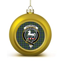 ScotsTee Shop Scottish Cochrane Ancient Crest Tartan Christmas Ball Ornament