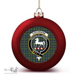 ScotsTee Shop Scottish Cochrane Ancient Crest Tartan Christmas Ball Ornament
