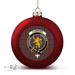 ScotsTee Shop Scottish Cumming Hunting Modern Crest Tartan Christmas Ball Ornament