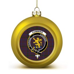 ScotsTee Shop Scottish Cumming Crest Tartan Christmas Ball Ornament