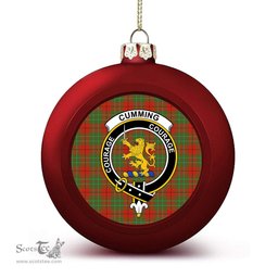 ScotsTee Shop Scottish Cumming Ancient Crest Tartan Christmas Ball Ornament