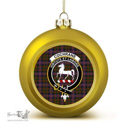 ScotsTee Shop Scottish Cochrane 1974 Crest Tartan Christmas Ball Ornament