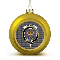 ScotsTee Shop Scottish Carnegie Check Ancient Crest Tartan Christmas Ball Ornament