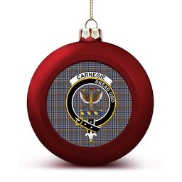 ScotsTee Shop Scottish Carnegie Check Ancient Crest Tartan Christmas Ball Ornament