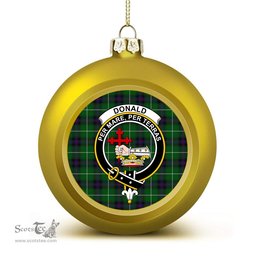 ScotsTee Shop Scottish Donald of The Isles Crest Tartan Christmas Ball Ornament