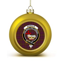 ScotsTee Shop Scottish Donald of Boisdale Crest Tartan Christmas Ball Ornament