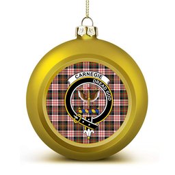 ScotsTee Shop Scottish Carnegie Dress Modern Crest Tartan Christmas Ball Ornament