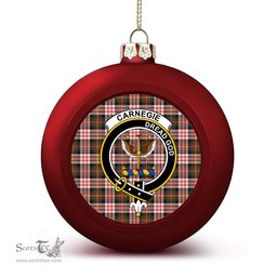 ScotsTee Shop Scottish Carnegie Dress Modern Crest Tartan Christmas Ball Ornament