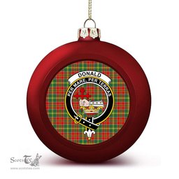 ScotsTee Shop Scottish Donald of Kingsburgh Modern Crest Tartan Christmas Ball Ornament