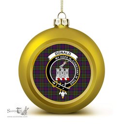 ScotsTee Shop Scottish Donald of Clan Ranald Modern Crest Tartan Christmas Ball Ornament