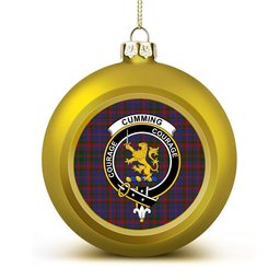 ScotsTee Shop Scottish Cumming 1810 Crest Tartan Christmas Ball Ornament