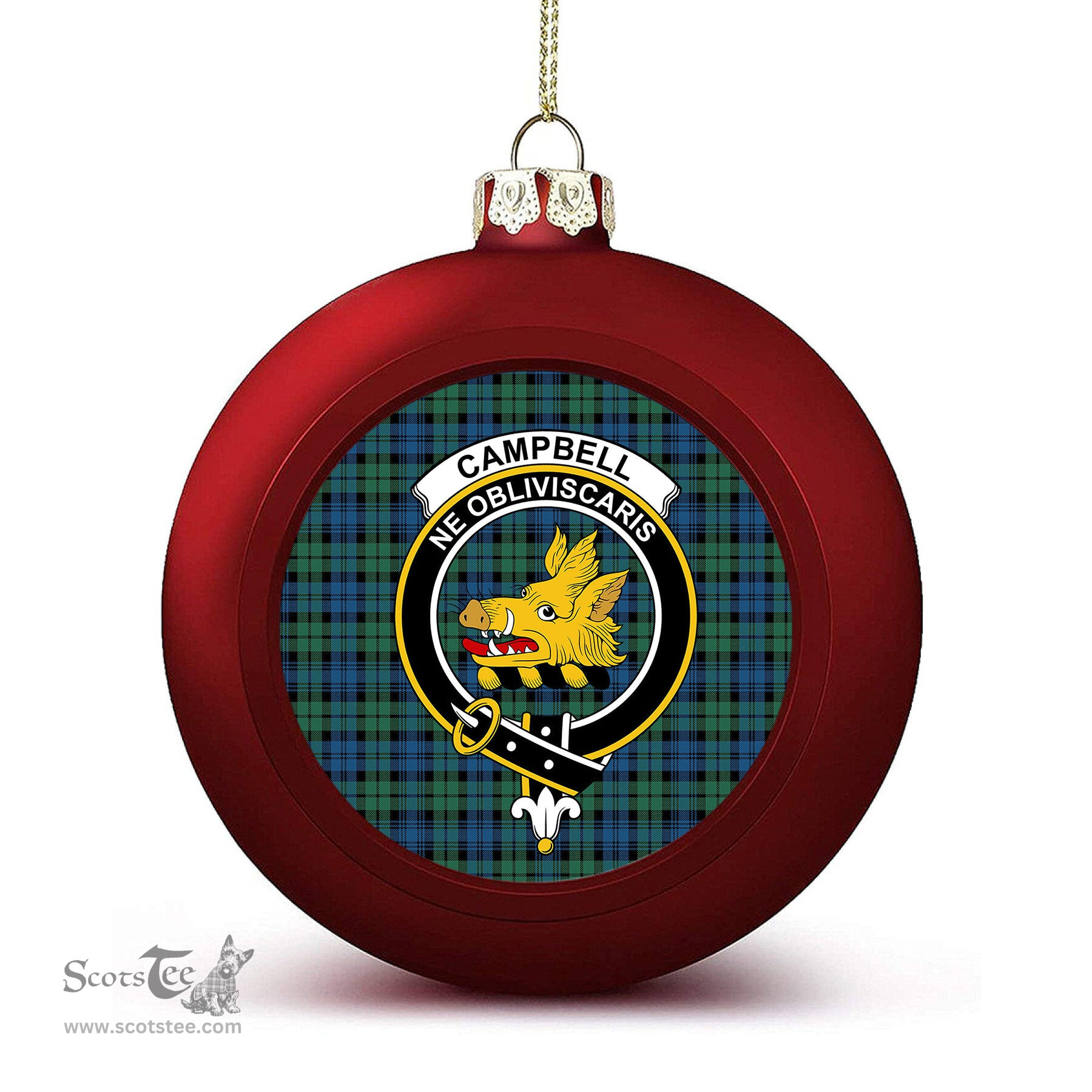 ScotsTee Shop Scottish Campbell Ancient 02 Crest Tartan Christmas Ball Ornament