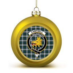 ScotsTee Shop Scottish Campbell Dress 1 Crest Tartan Christmas Ball Ornament
