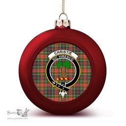 ScotsTee Shop Scottish Christie Ancient Crest Tartan Christmas Ball Ornament