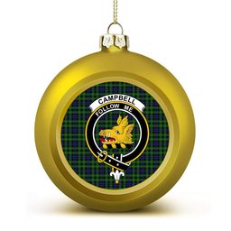ScotsTee Shop Scottish Campbell of Breadalbane Crest Tartan Christmas Ball Ornament