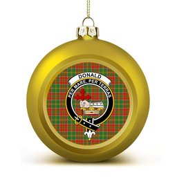 ScotsTee Shop Scottish Donald of Kingsburgh Ancient Crest Tartan Christmas Ball Ornament