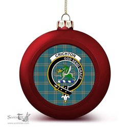 ScotsTee Shop Scottish Crichton Ancient Crest Tartan Christmas Ball Ornament