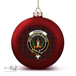 ScotsTee Shop Scottish Donald of Glencoe Crest Tartan Christmas Ball Ornament