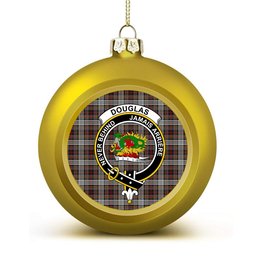 ScotsTee Shop Scottish Douglas Ancient Dress WCWM Crest Tartan Christmas Ball Ornament