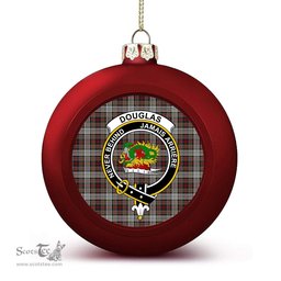 ScotsTee Shop Scottish Douglas Ancient Dress WCWM Crest Tartan Christmas Ball Ornament