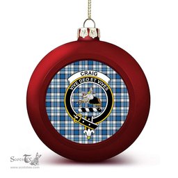 ScotsTee Shop Scottish Craig Paisley Ancient Crest Tartan Christmas Ball Ornament